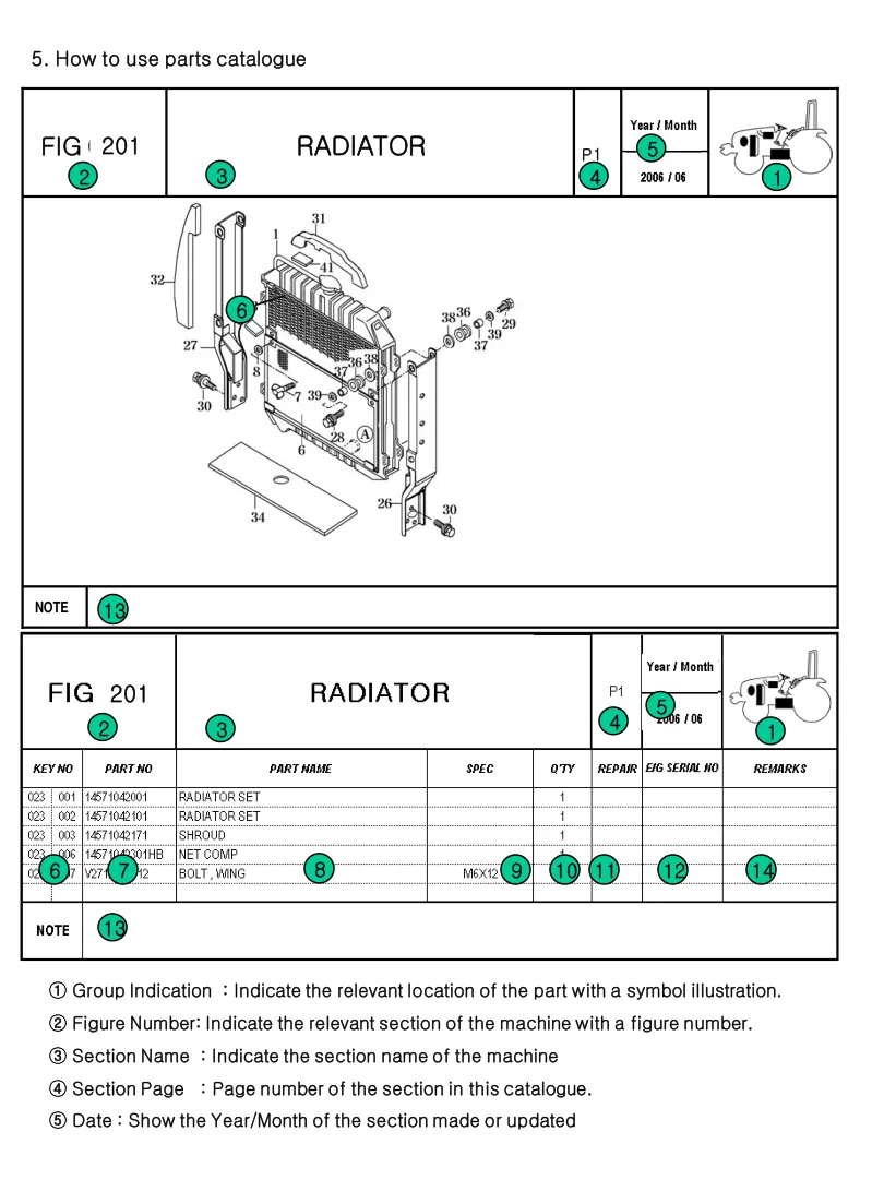 TYM Tractor T300 350NC Parts Manual preview page 4