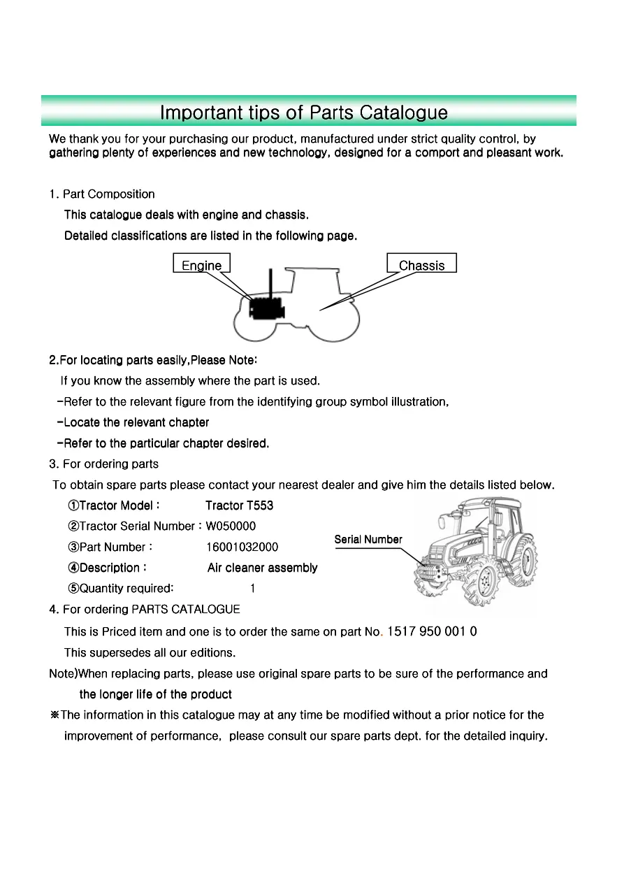 TYM Tractor T553 T503 T433 Parts Manual preview page 2