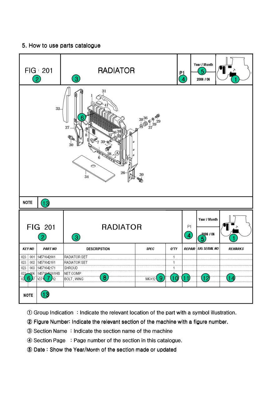 TYM Tractor T553 T503 T433 Parts Manual preview page 3
