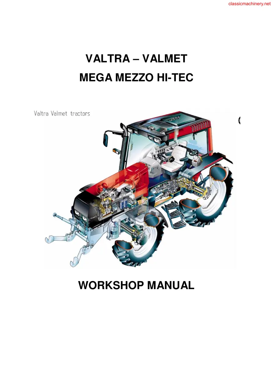 Valtra 6550 Tractor Service & Repair Manual preview page 1