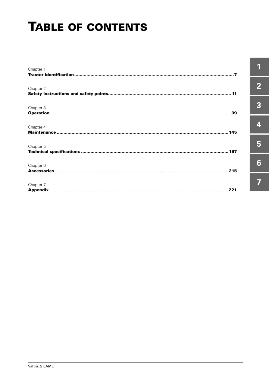 Valtra S232 S262 S292 S322 S252 Tractor Operator's Manual preview page 5
