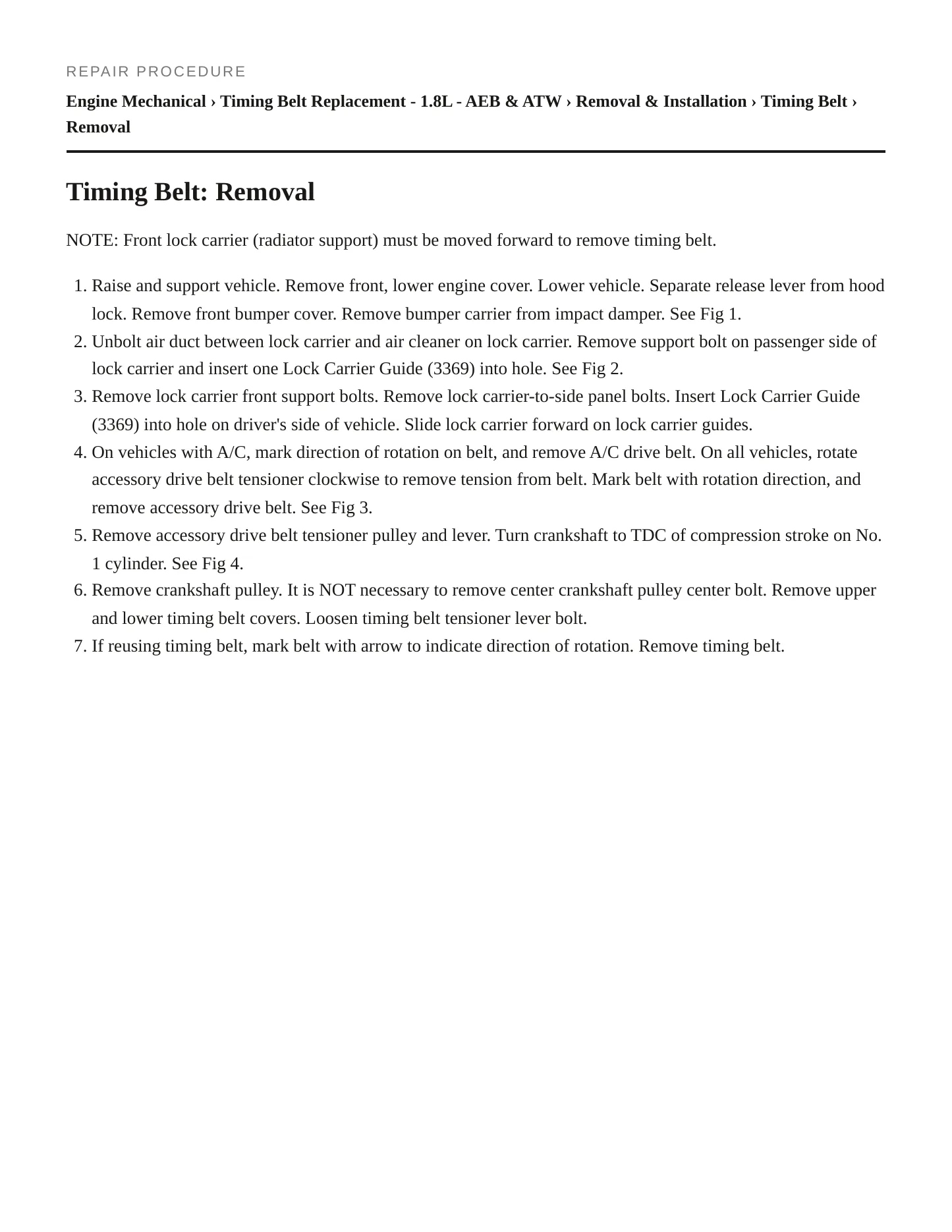 1998 Volkswagen Sedan Service and Repair Manual preview page 6