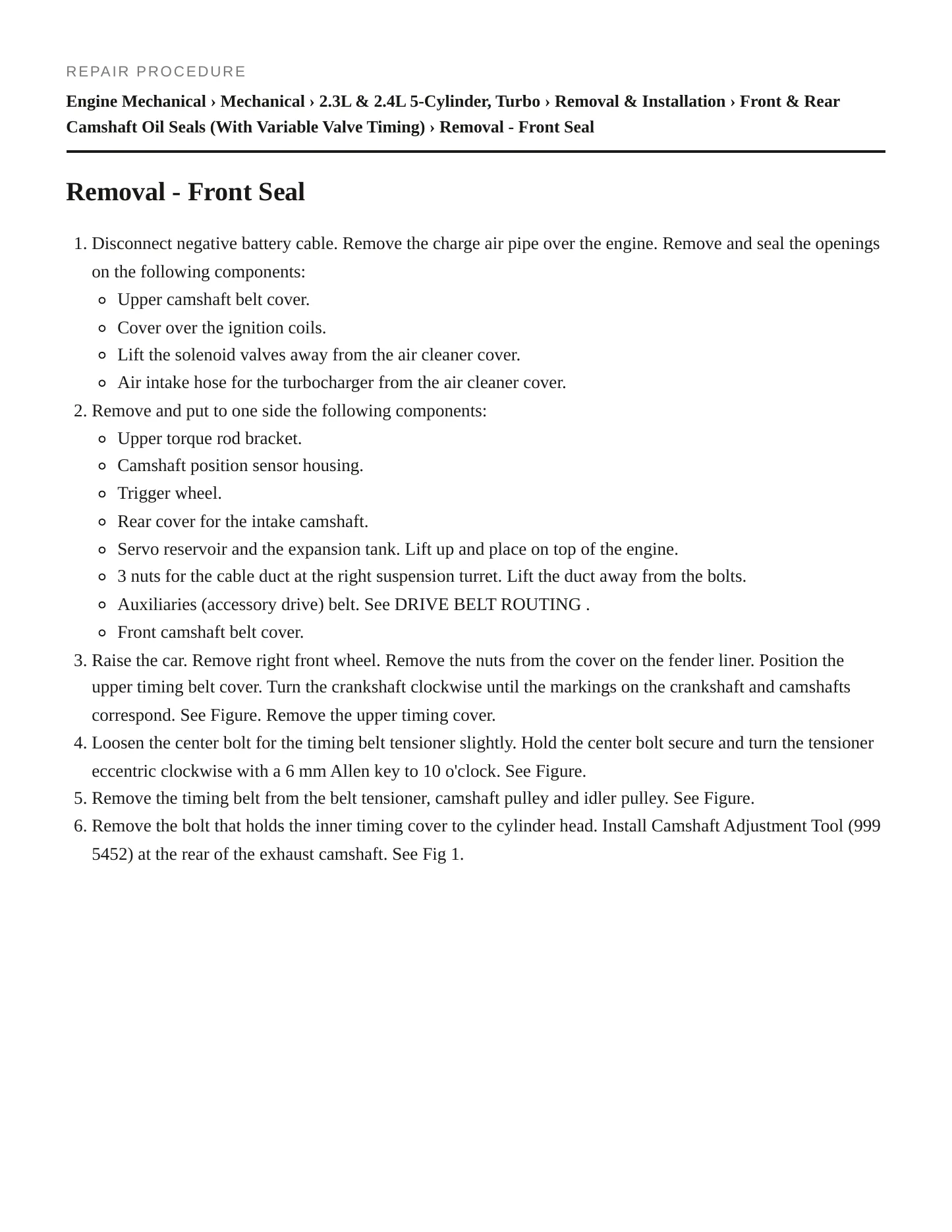 2000 Volvo V70 Service and Repair Manual preview page 5