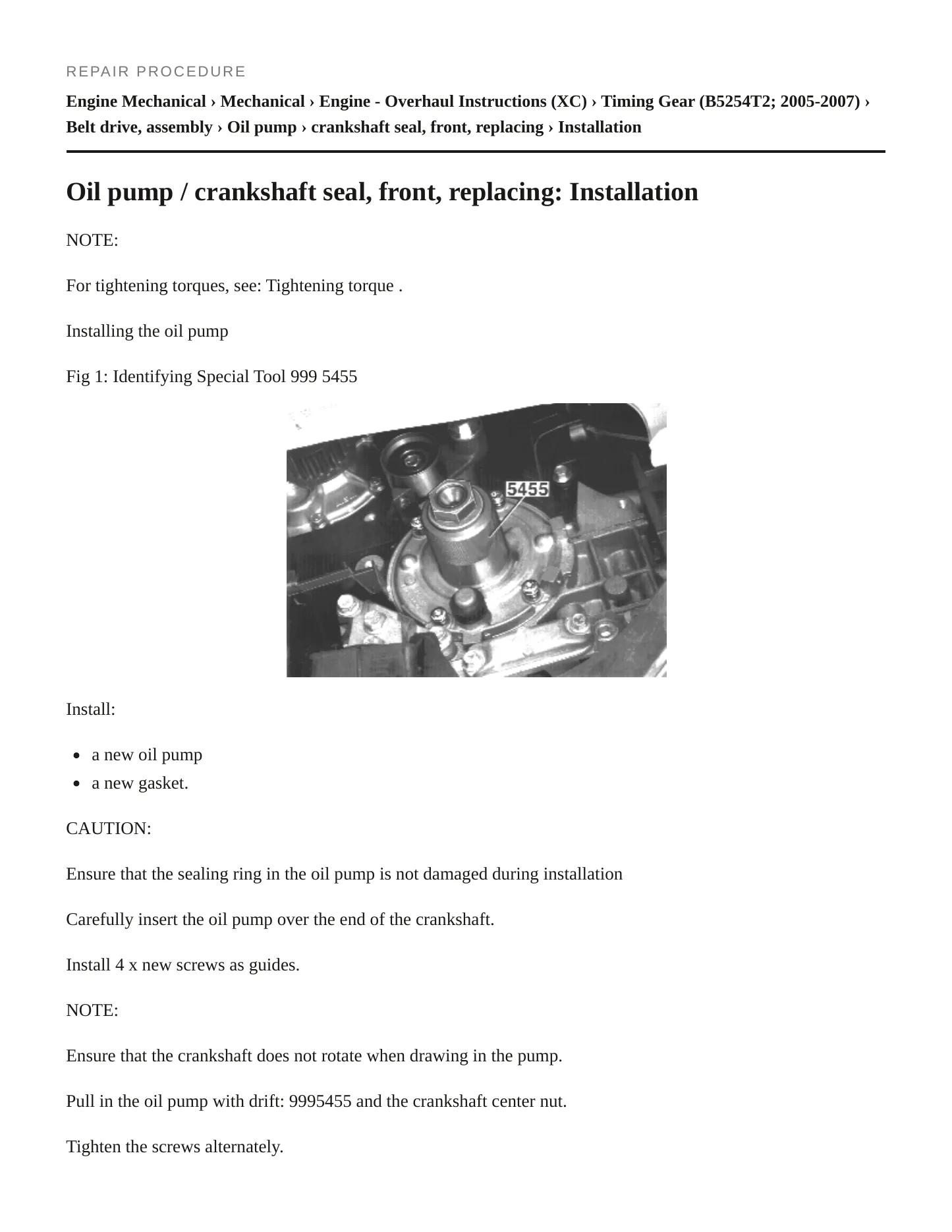 2006 Volvo XC70 Service and Repair Manual preview page 5