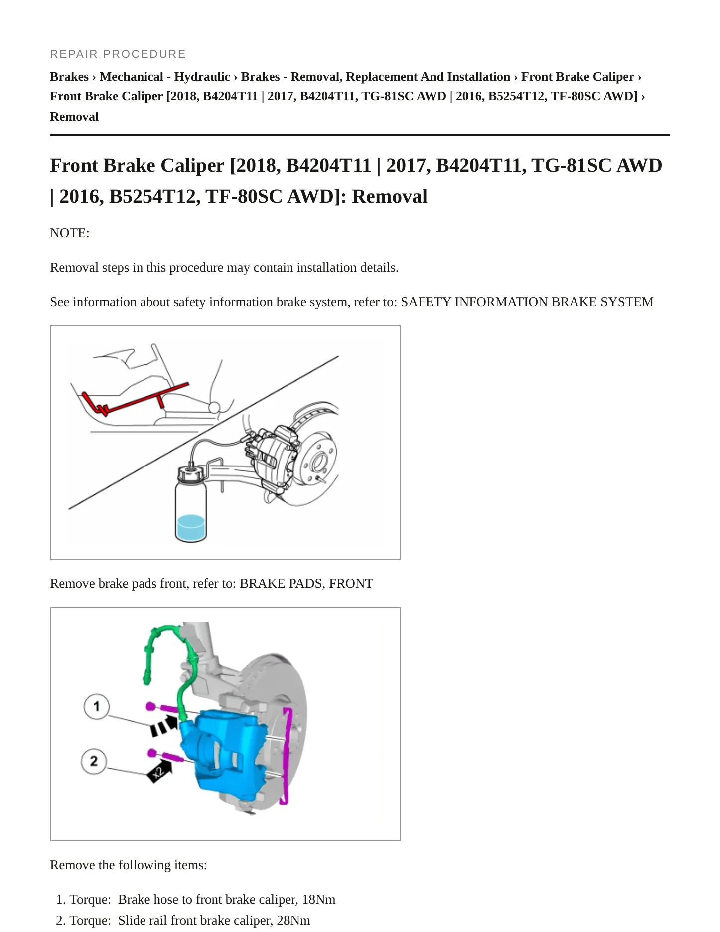 2016 Volvo S60 Cross Country Service and Repair Manual preview page 4