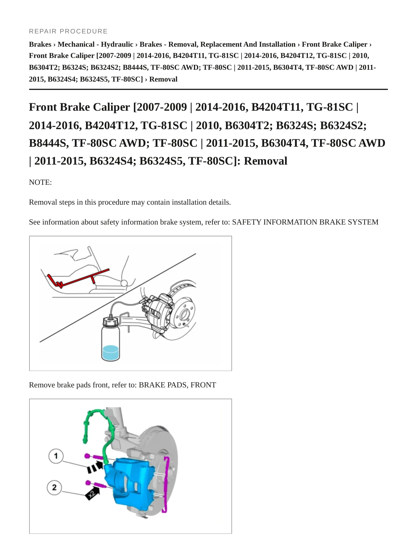 2016 Volvo S80 Service and Repair Manual preview page 4