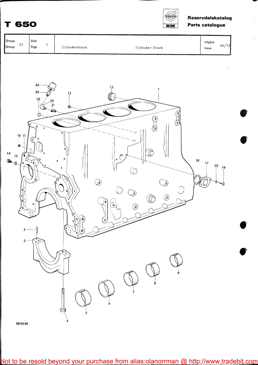 Volvo BM T650 Tractor Parts Manual preview page 6