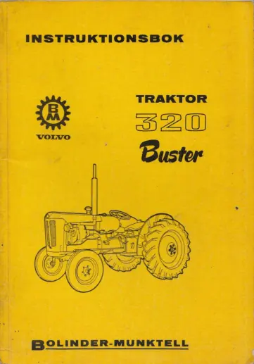 Volvo Instruktionsbok BM 320 Buster Tractor Service & Repair Manual preview page 1