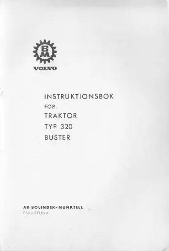 Volvo Instruktionsbok BM 320 Buster Tractor Service & Repair Manual preview page 2