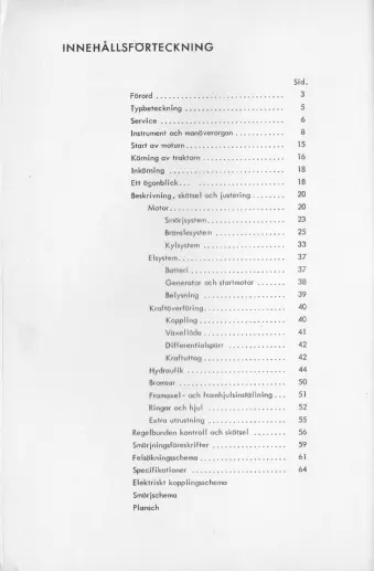Volvo Instruktionsbok BM 320 Buster Tractor Service & Repair Manual preview page 4