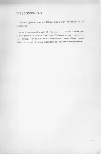 Volvo Instruktionsbok BM 320 Buster Tractor Service & Repair Manual preview page 5