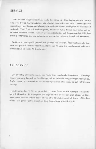 Volvo Instruktionsbok BM 320 Buster Tractor Service & Repair Manual preview page 6