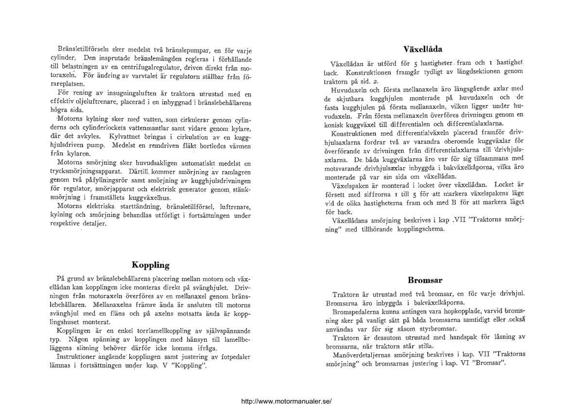 Volvo Instruktionsbok Bolinder Munktell BM 10 Tractor Service & Repair Manual preview page 3