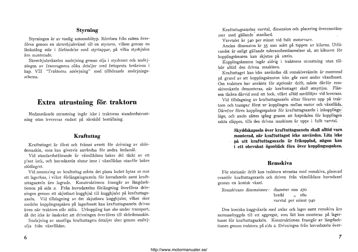 Volvo Instruktionsbok Bolinder Munktell BM 10 Tractor Service & Repair Manual preview page 4
