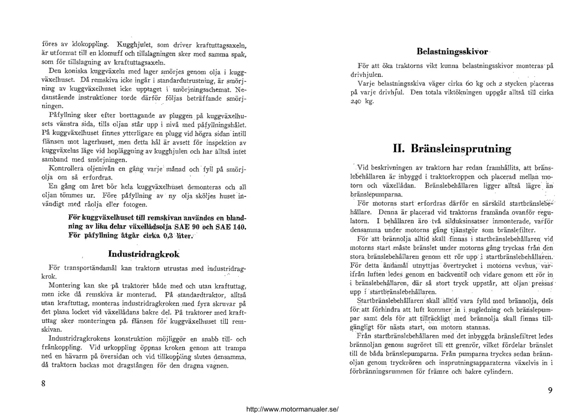 Volvo Instruktionsbok Bolinder Munktell BM 10 Tractor Service & Repair Manual preview page 5