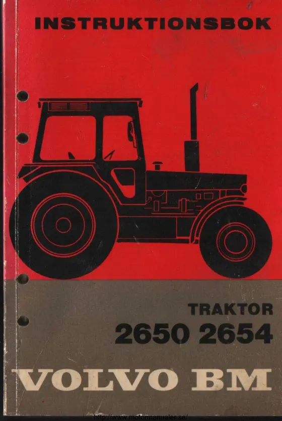Volvo Instruktionsbok till BM 2650 & 2654 Tractor Service & Repair Manual preview page 1
