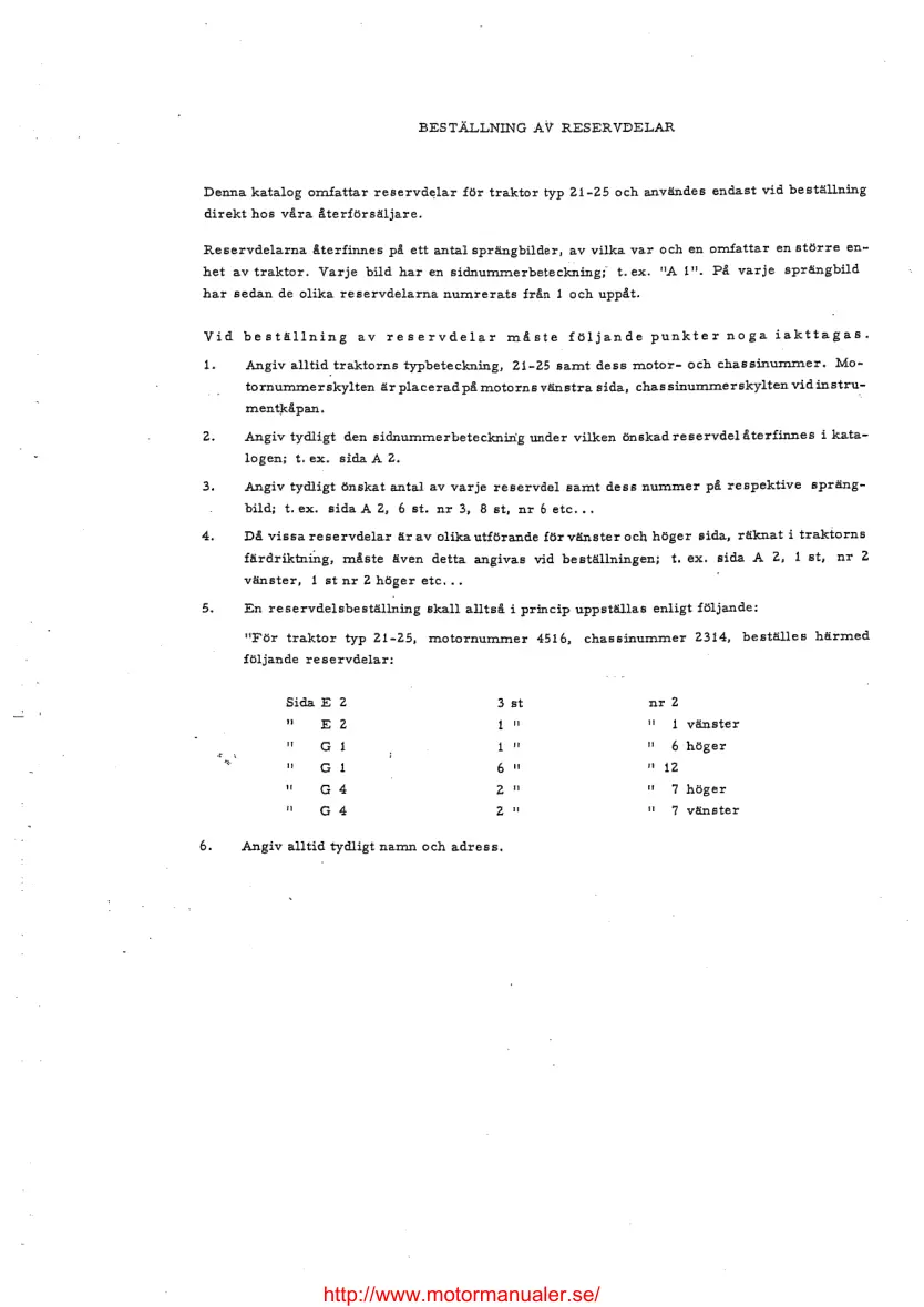 Volvo Reservdelskatalog T21 - T25 Traktor Tractor Service & Repair Manual preview page 3
