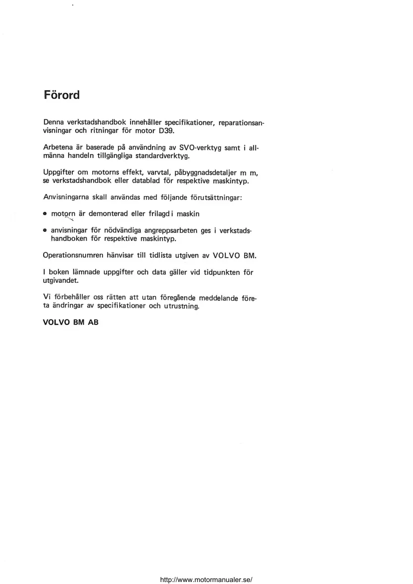 Volvo Verkstadshandbok BM T500 Tractor Service & Repair Manual preview page 4