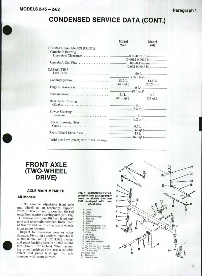 White 2-45 & 2-62 Tractors Service & Repair Manual preview page 4