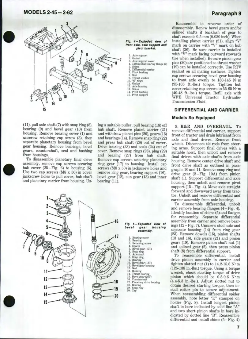 White 2-45 & 2-62 Tractors Service & Repair Manual preview page 6