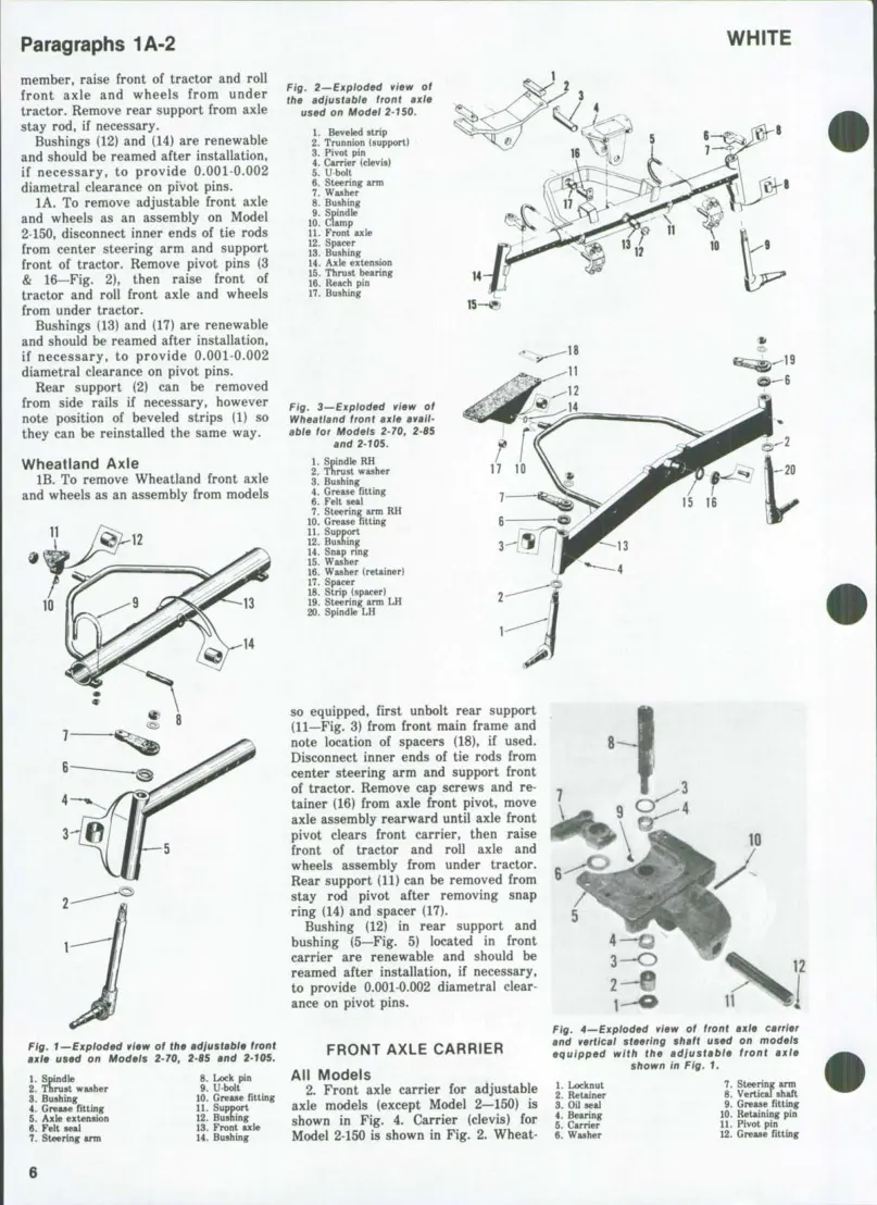 White 2-70 2-85 2-105 2-150 Tractor Service & Repair Manual preview page 5