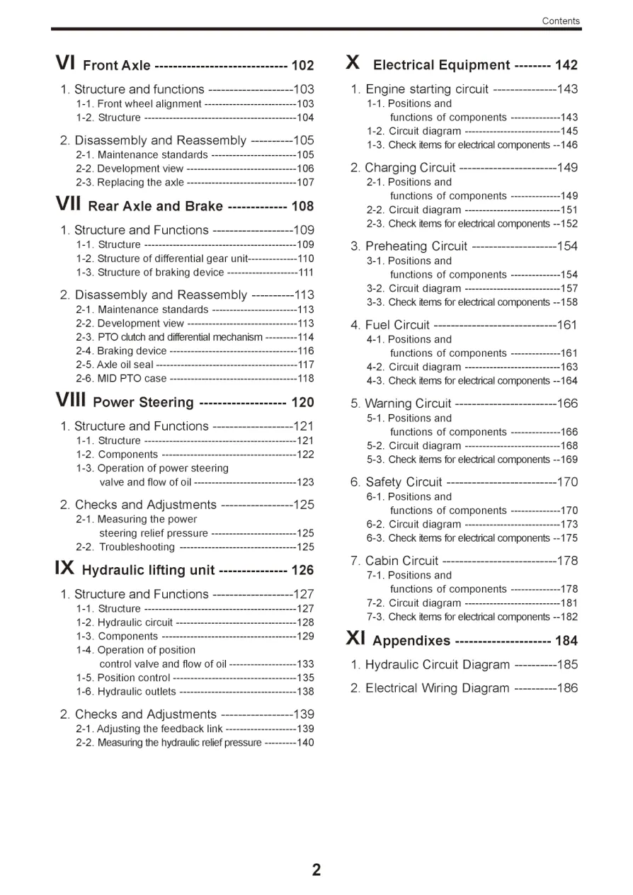 Yanmar EF227H EF230H EF233H EF235H Diesel Tractor Service & Repair Manual preview page 4