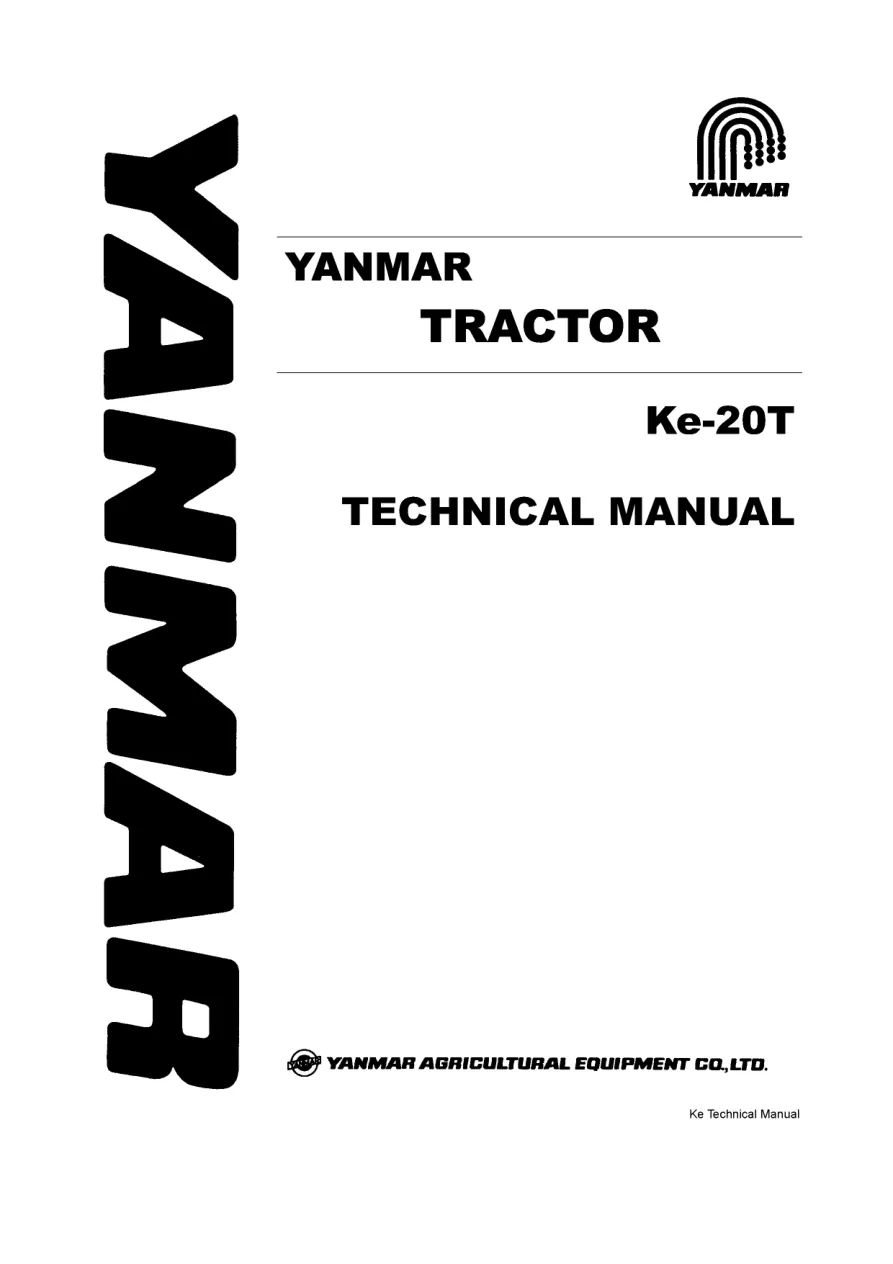 Yanmar KE-20T Tractor Service & Repair Manual preview page 2