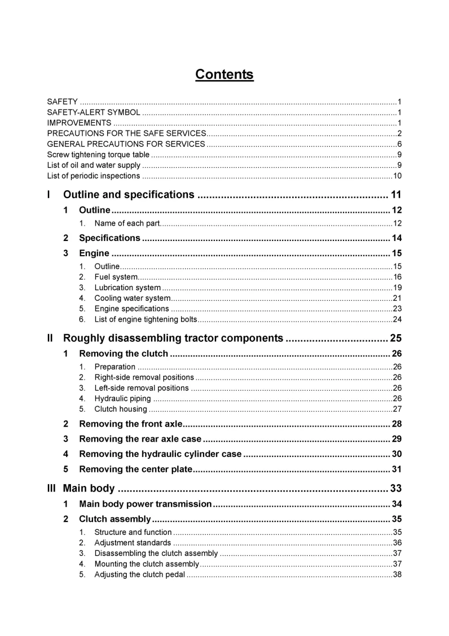 Yanmar KE-20T Tractor Service & Repair Manual preview page 3