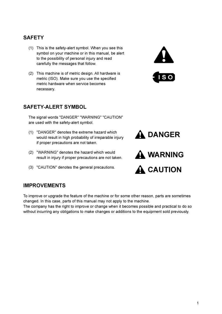 Yanmar KE-20T Tractor Service & Repair Manual preview page 5