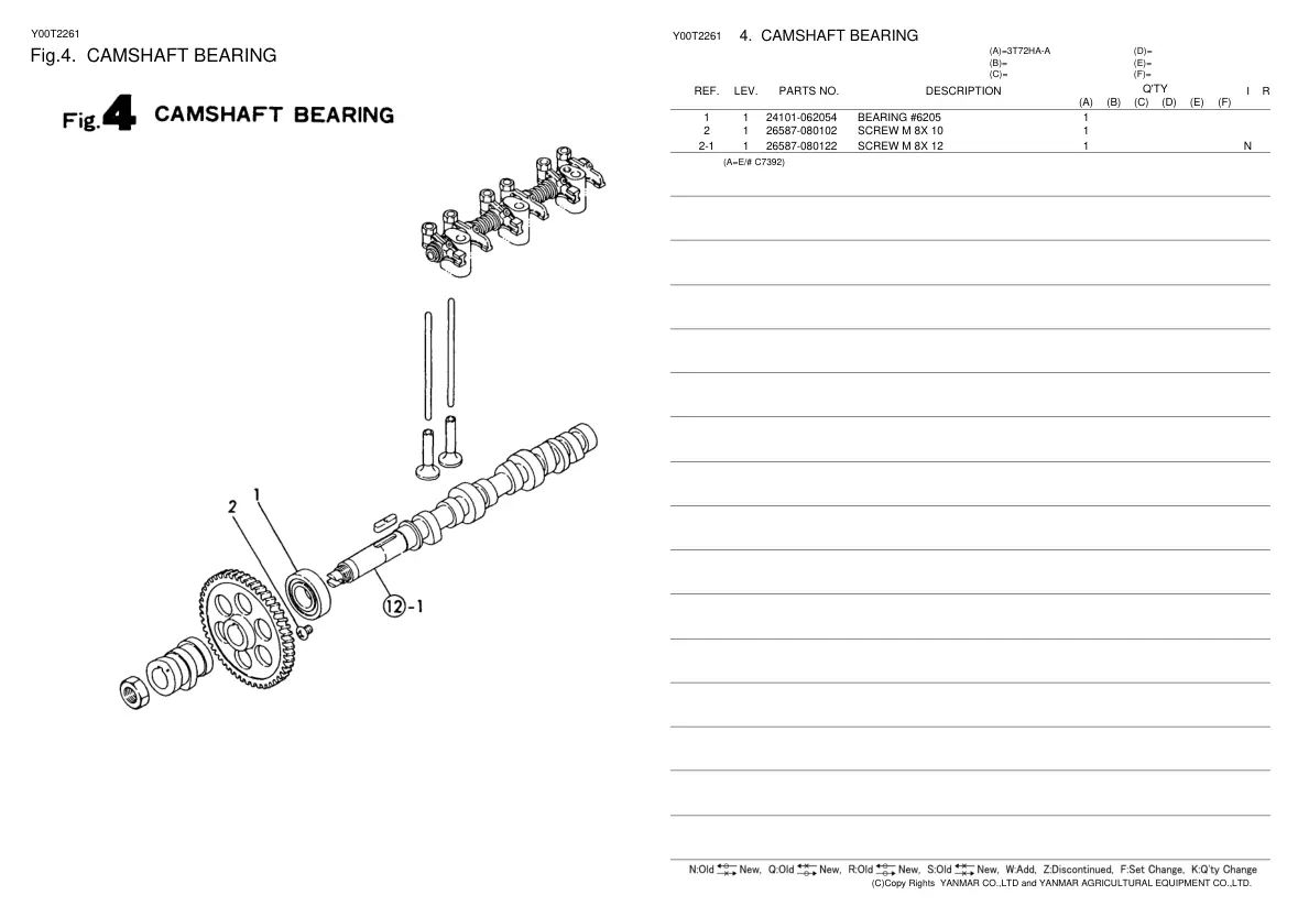 Yanmar Tractor YM169D Parts Manual preview page 6