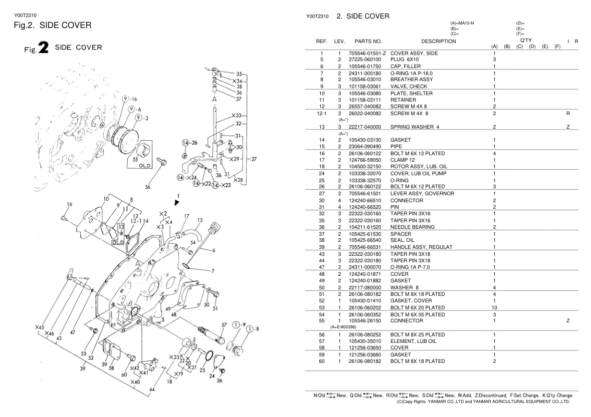 Yanmar YM12 YM14 Tractor Parts Manual preview page 4