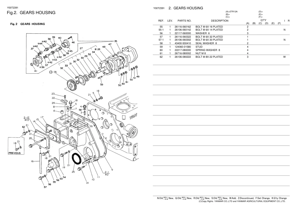 Yanmar YM165 YM165D Tractor Parts Manual preview page 4
