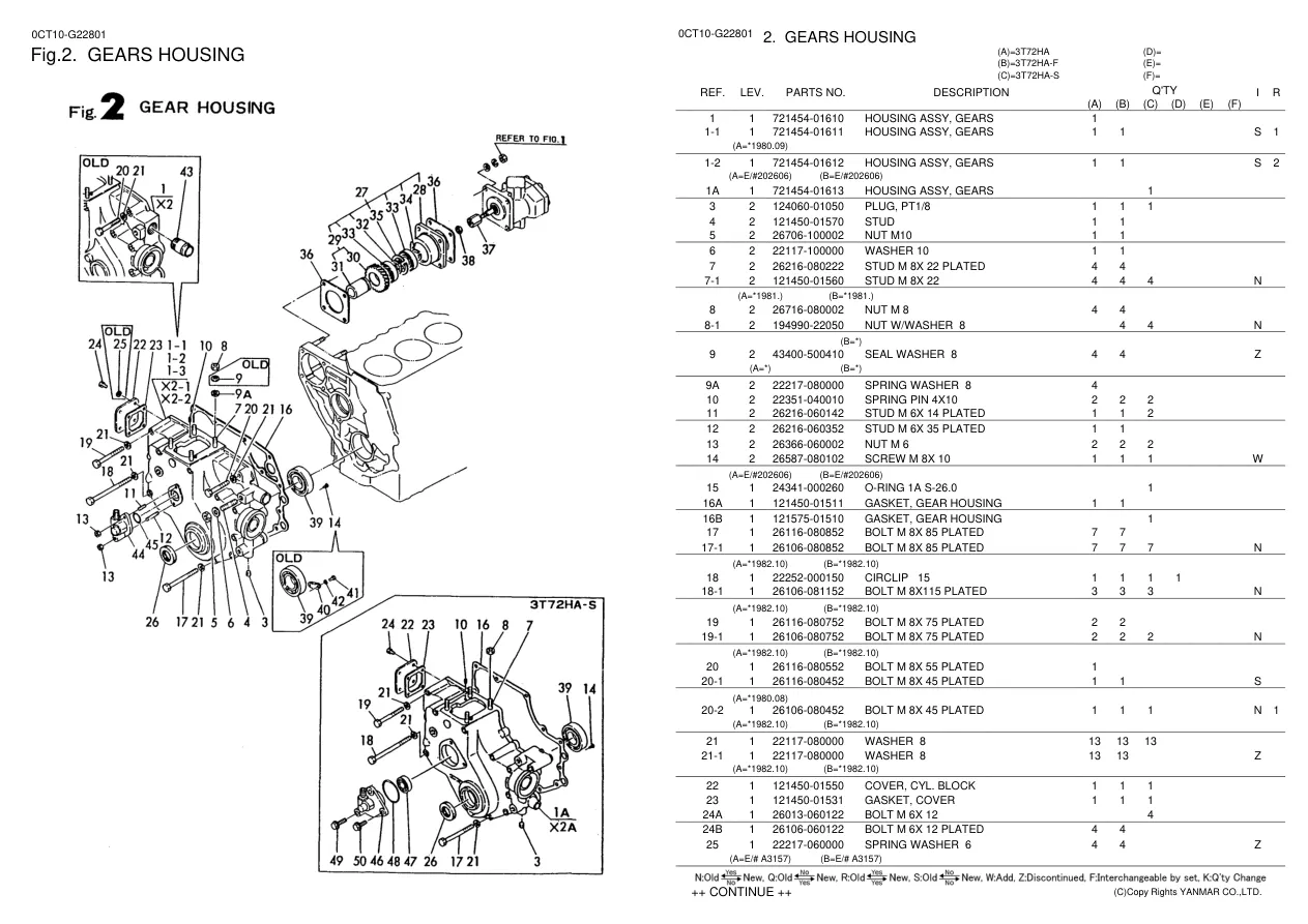 Yanmar YM186 YM186D Tractor Parts Manual preview page 4