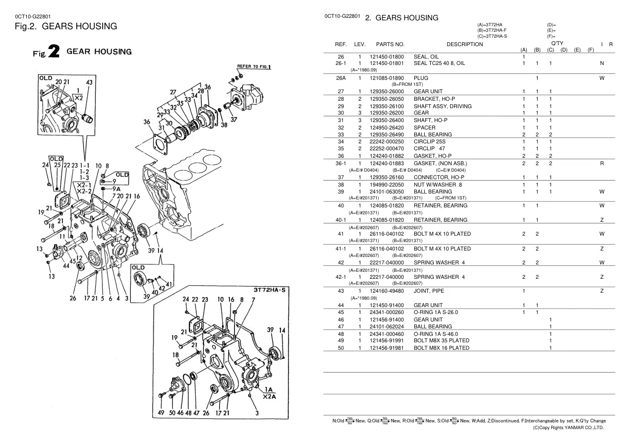 Yanmar YM186 YM186D Tractor Parts Manual preview page 5