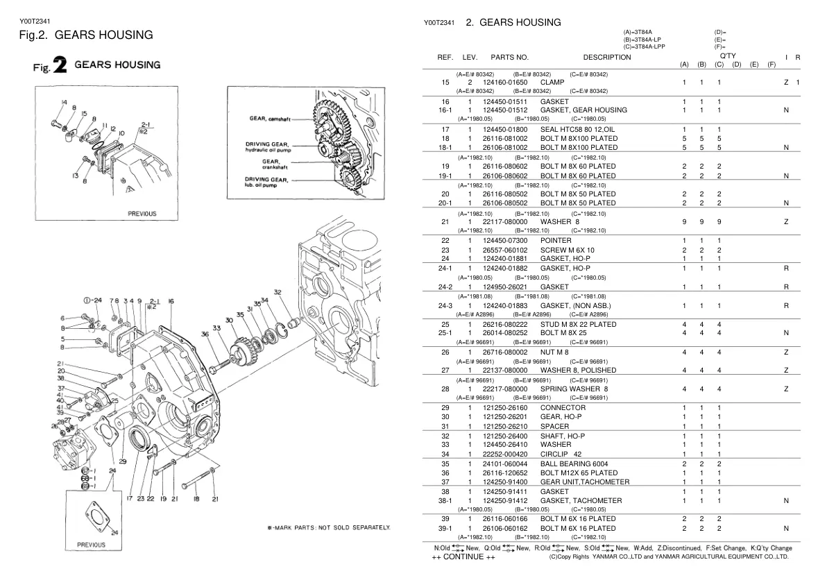 Yanmar YM330 YM330D Tractor Parts Manual preview page 6