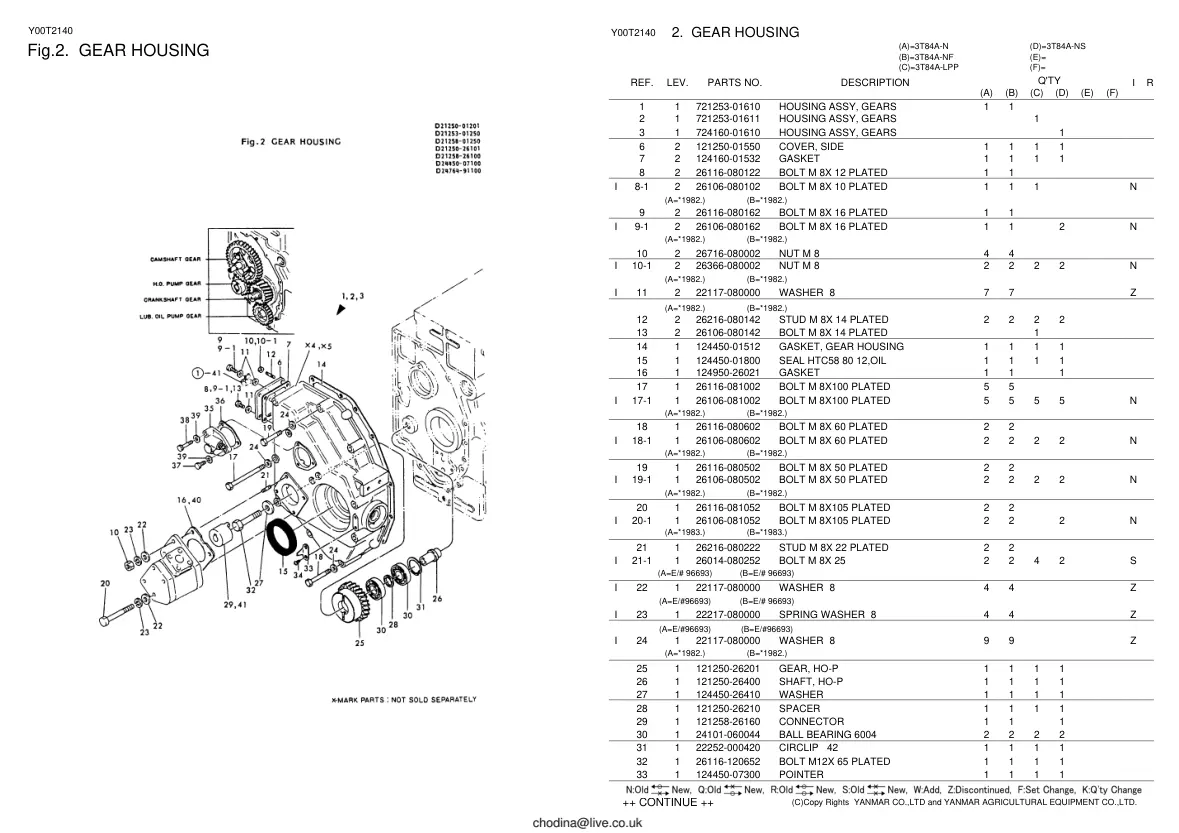 Yanmar YM336 YM336D Tractor Parts Manual preview page 5