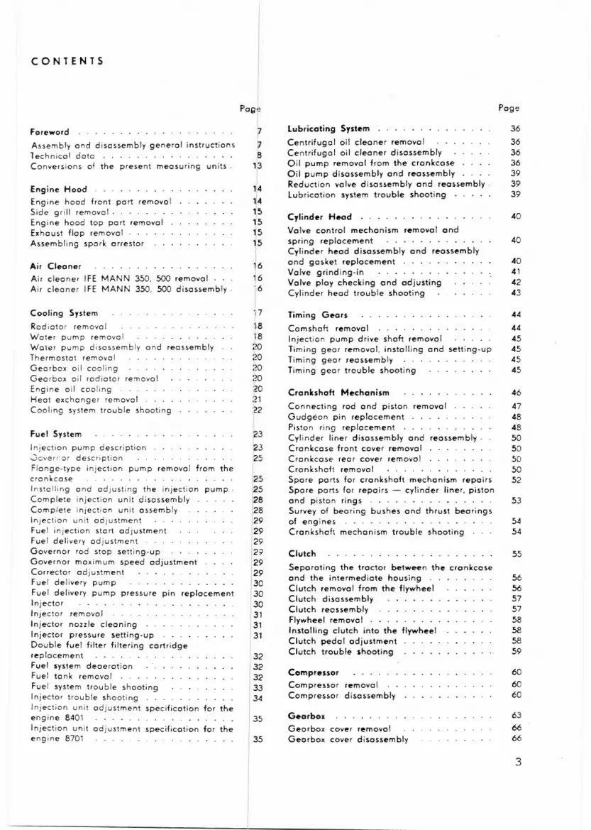 Zetor 12045 Tractor Service & Repair Manual preview page 3