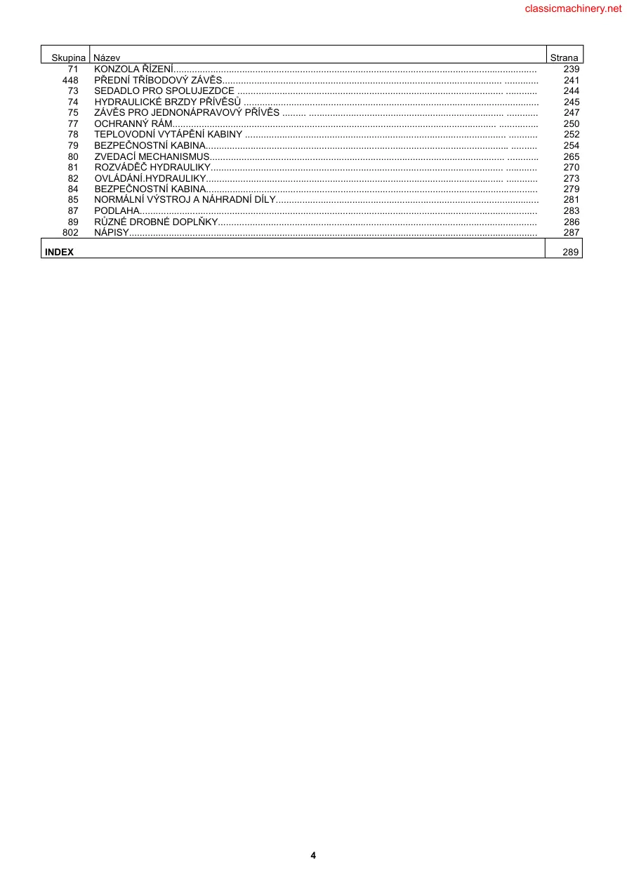 Zetor 3320 3340 4320 4340 5320 5340 6320 6340 7320 7340 Tractor Parts Manual preview page 4