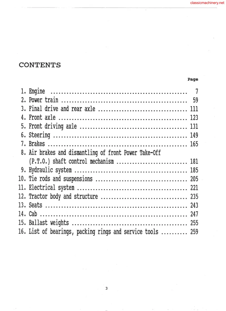 Zetor 3320 Tractor Service & Repair Manual preview page 2