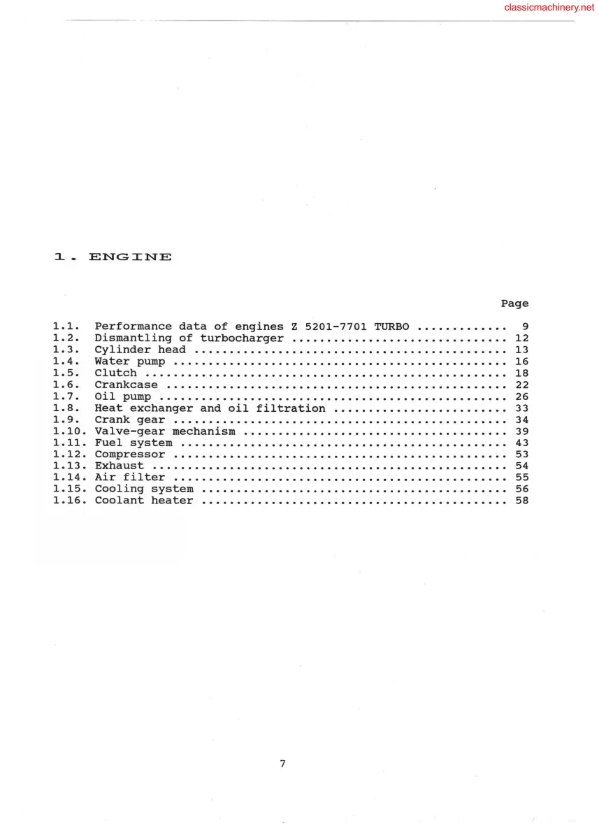 Zetor 3320 Tractor Service & Repair Manual preview page 6
