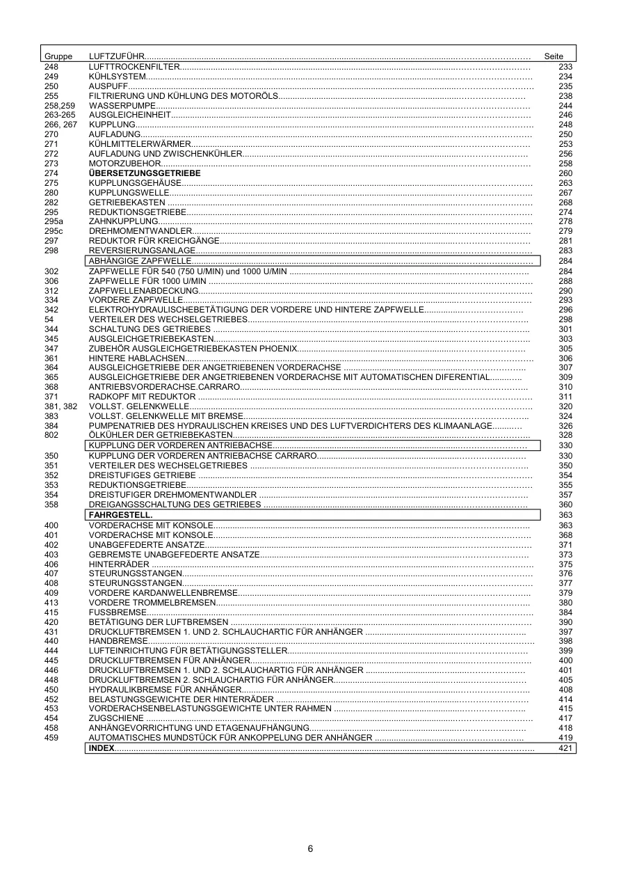 Zetor 7520 7540 8520 8540 9520 9540 10540 Tractor Parts Manual preview page 6